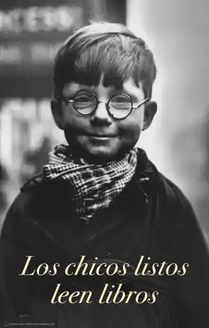 CARTEL LOS CHICOS LISTOS LEEN LIBROS